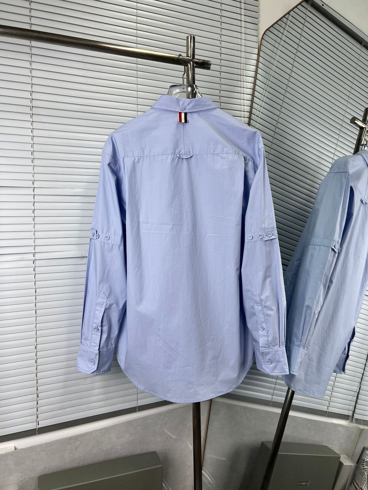 Pocket Crest Embroidered Oversized Poplin Shirt - Long Sleeve | Thom Browne