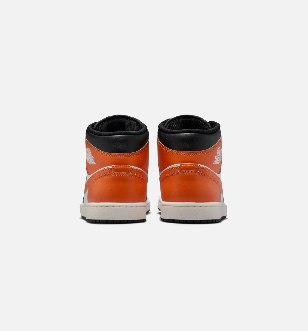 Air Jordan 1 Mid Men's Sneakers - Starfish/White/Sail/Black