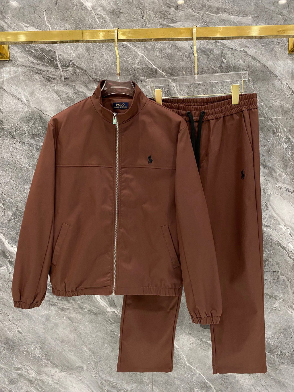 Polo Ralph Lauren Men’s 2‑Piece Tracksuit, Zip‑Up Windbreaker Jacket & Drawstring Straight‑Leg Pants Set