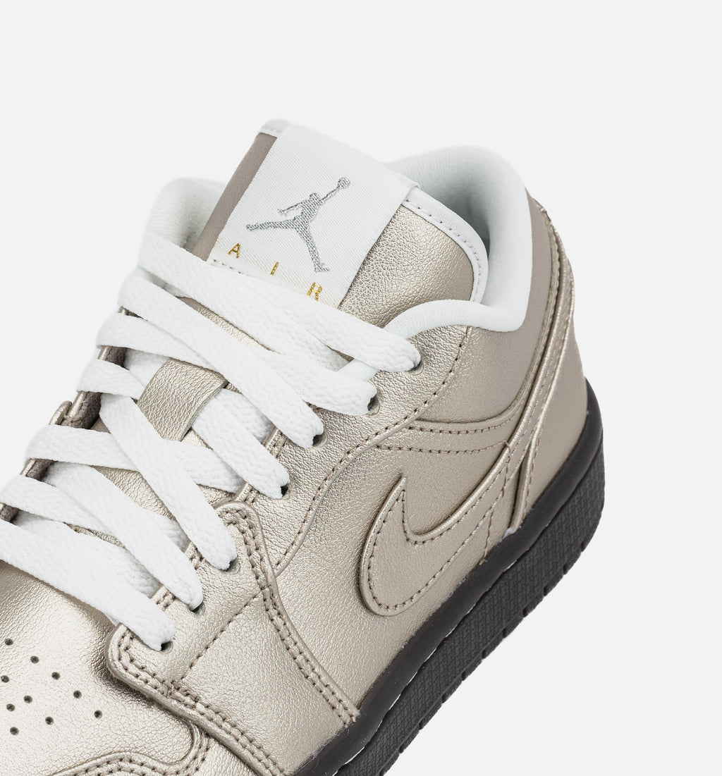 Air Jordan 1 Low SE Metallic Zinc Women's Lifestyle Shoes - Metallic Zinc/Summit White/Velvet Brown/Metallic Zinc