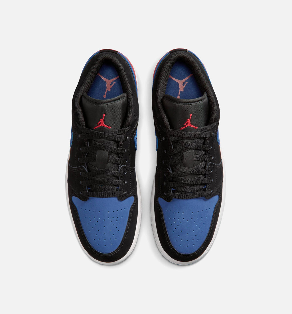 Air Jordan 1 Low Men's Lifestyle Shoes | Black / Summit White / True Blue / Varsity Red