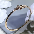 TIFFANY T BRACELET PINK GOLD 1.8MM DIAMOND