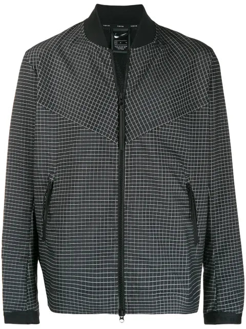 Nike check bomber jacket