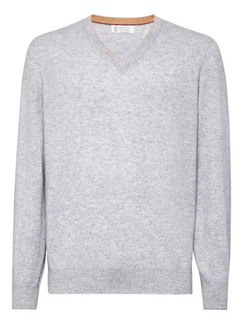 Brunello Cucinelli v-neck long-sleeved jumper