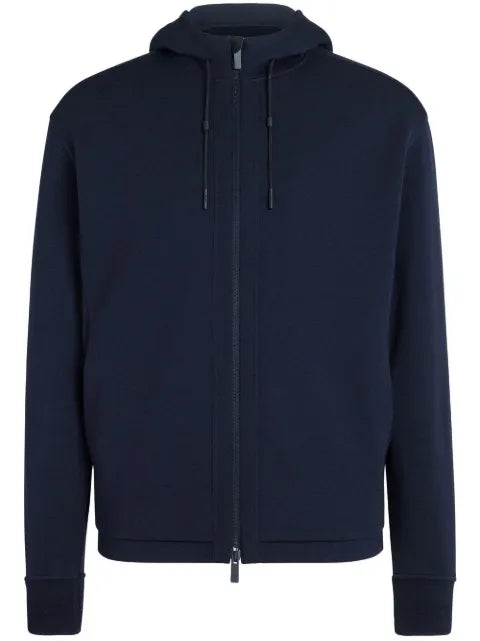 Zegna High Performance™ wool blend full zip hoodie