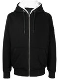 Moose Knuckles logo-plaque zip-up hooded jacket