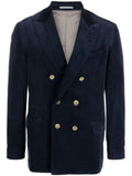 Brunello Cucinelli double-breasted velvet blazer