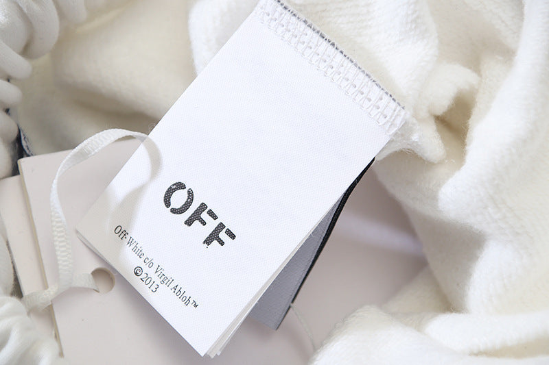 OFF-WHITE "Circle OFF" Badge Logo Cotton Sweatshorts