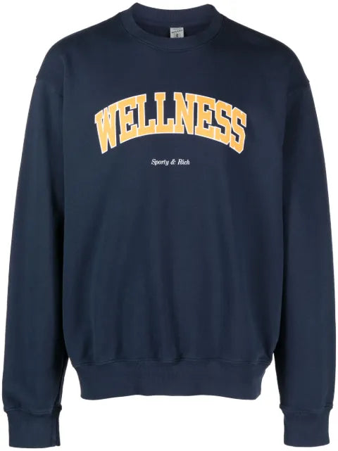 Sporty & Rich text-print cotton sweatshirt