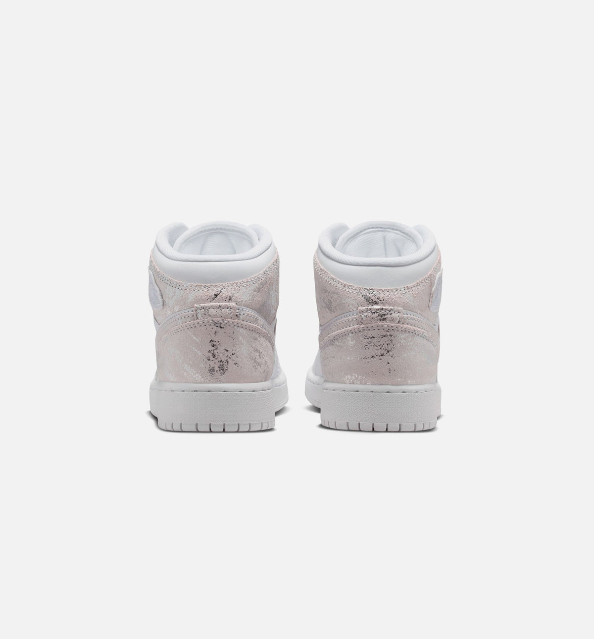Air Jordan 1 Mid SE Grade School – White/Field Silver