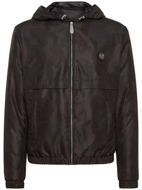 Philipp Plein camouflage-print hooded jacket