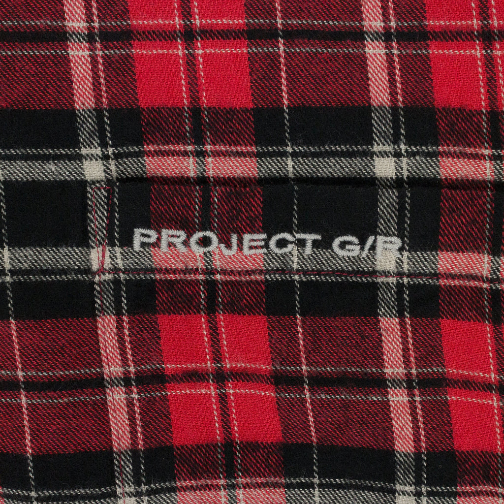 RED UPSIDE-DOWN CHECKED BUTTON-DOWN SHIRT