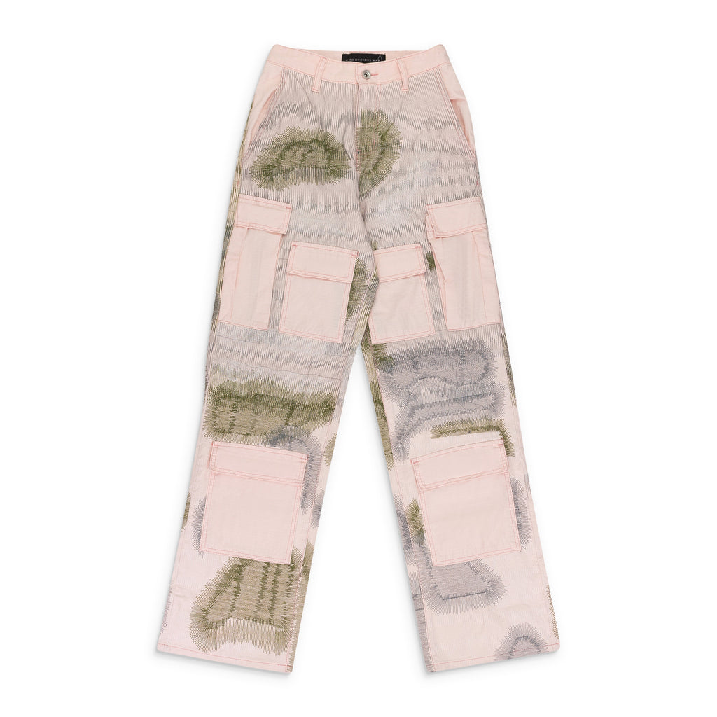 PINK DARNING POCKET PANTS