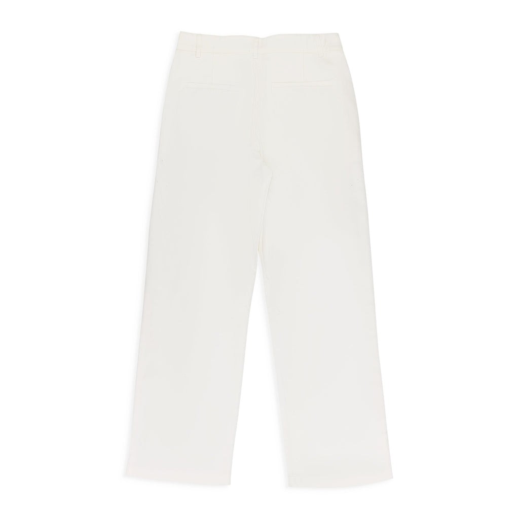 White Full Leg Trouser