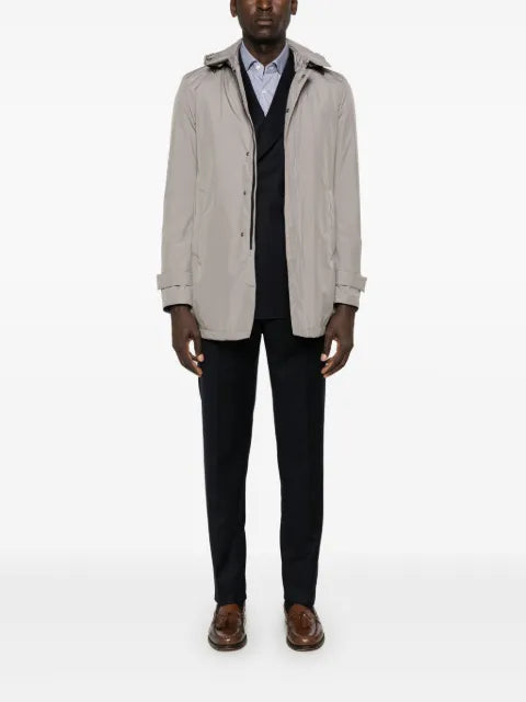 Herno detachable-hood jacket