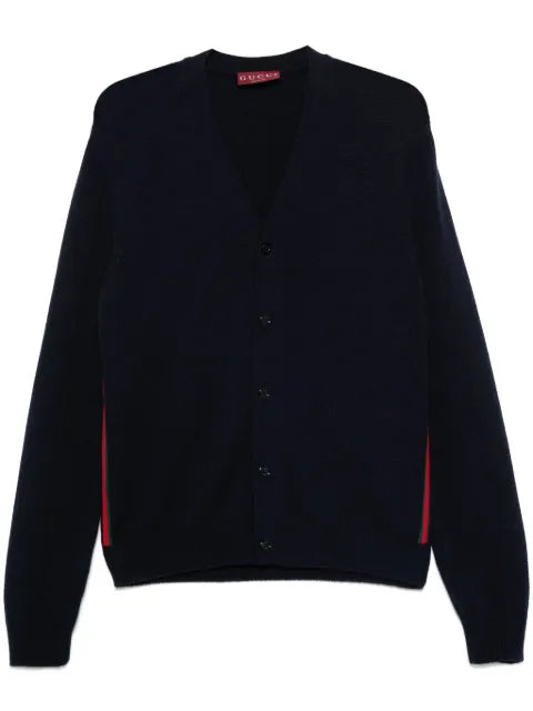 Gucci Web-stripe trim cardigan