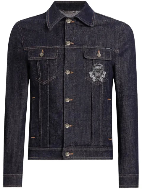 Dolce & Gabbana logo-appliqué denim jacket