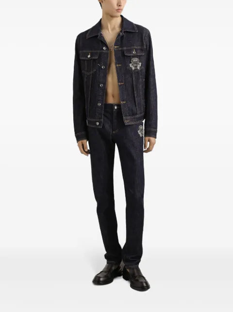 Dolce & Gabbana logo-appliqué denim jacket