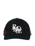 RHUDE checked logo baseball cap