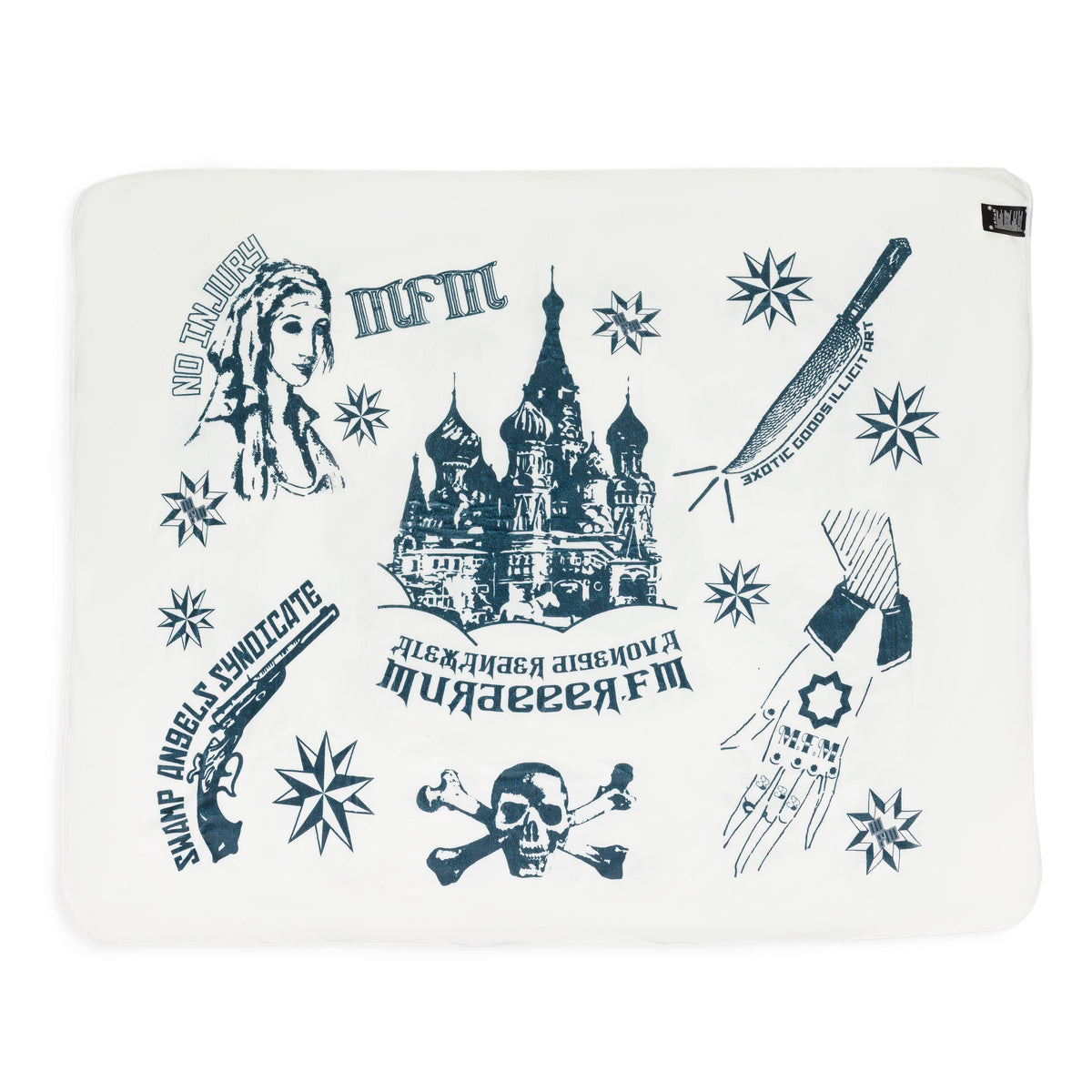 Black/White Alex Digenova Tattoo Blanket