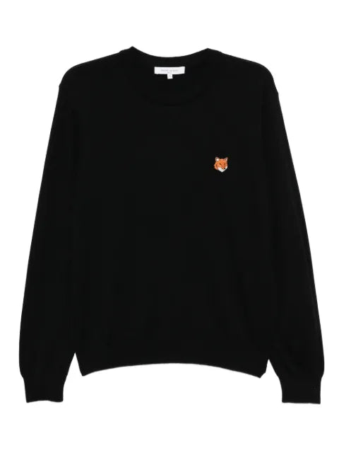 Maison Kitsuné embroidered-logo patch jumper
