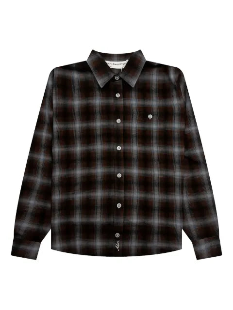 Advisory Board Crystals flannel plaid quilted shirt jacket