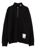 in･stru(men-tal). half-zip cotton sweatshirt