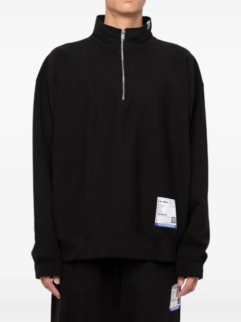 in･stru(men-tal). half-zip cotton sweatshirt