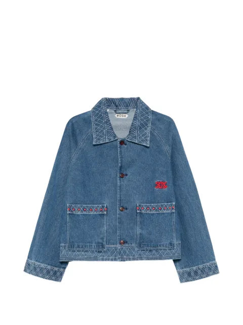 BODE embroidered denim jacket