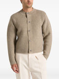 Manière De Voir Alix - crewneck ribbed knit cardigan - beige