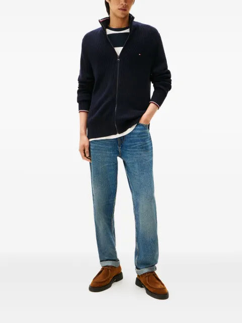 Tommy Hilfiger zip-up logo-detail cardigan