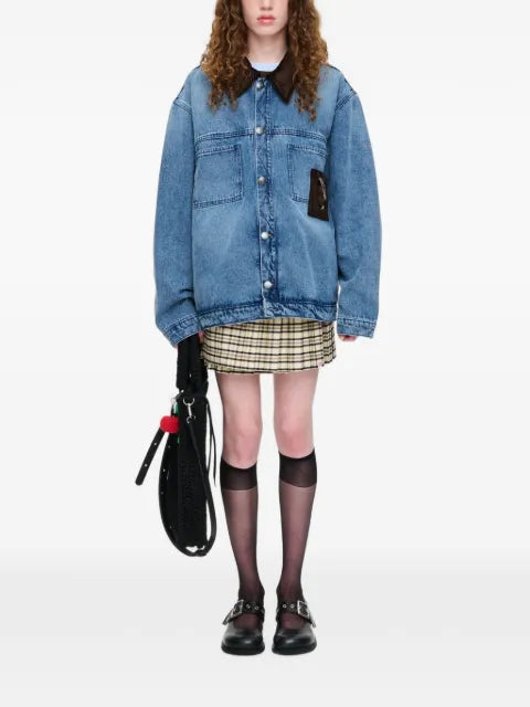Charles Jeffrey Loverboy Denim jacket with corduroy collar