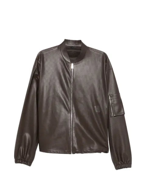 FENDI brown nappa leather blouson