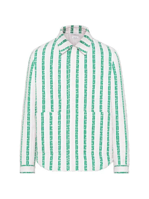 Thom Browne Repp stripe Grosgrain tweed utility jacket