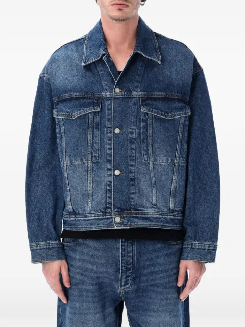 Studio Nicholson faded-effect denim jacket