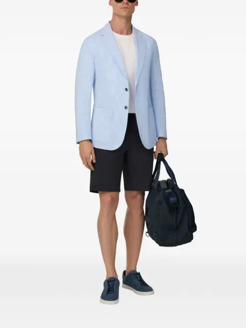 Boggi Milano Breeze super-lightweight fine pinstripe jacket in stretch cotton