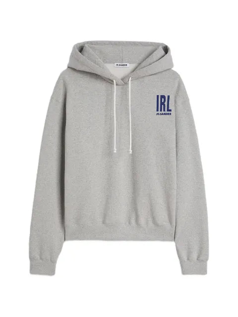 Jil Sander logo-print jersey hoodie