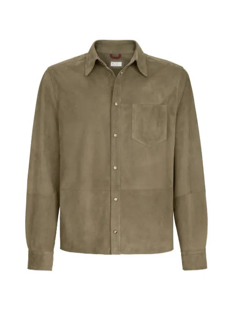 Brunello Cucinelli suede overshirt