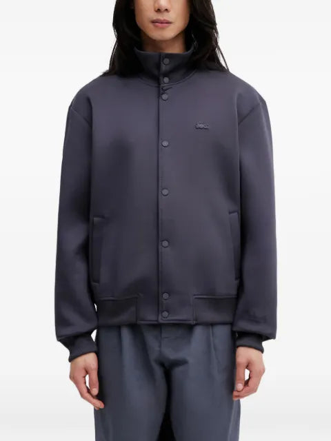 Lacoste logo-patch high-neck bomber jacket