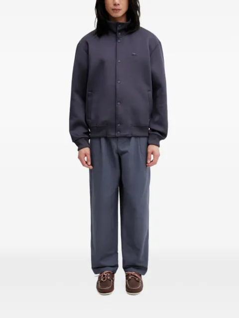Lacoste logo-patch high-neck bomber jacket