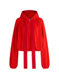 Patou zip-up drawstring hoodie