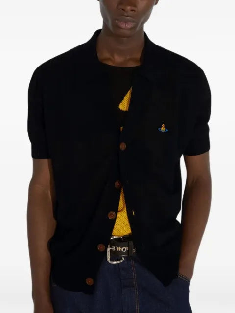 Vivienne Westwood Orb-embroidered polo cardigan