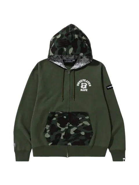 A BATHING APE® x Undefeated Color Camo zip-up hoodie