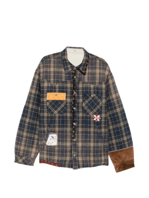 KHOKI patchwork check jacket
