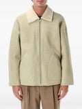 Auralee shearling-collar leather jacket