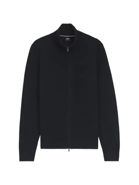 BOSS zip-up cotton sweater
