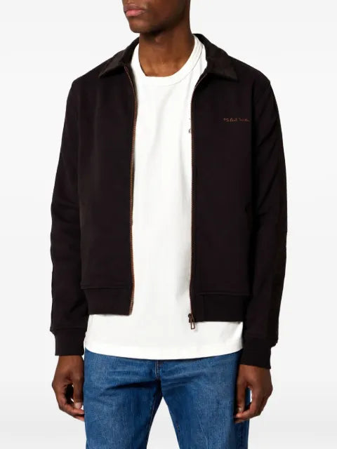 Paul Smith corduroy-trim zip-up jacket