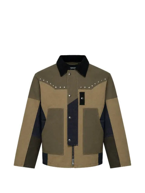 Andersson Bell stud-embellished patchwork jacket