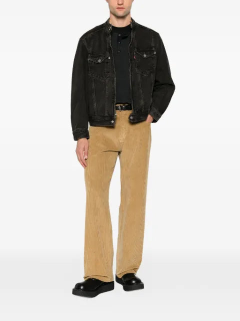Levi's faded-effect band-collar jacket