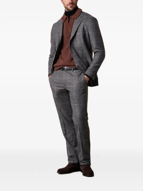 Brooks Brothers open-collar ribbed-trim sweater